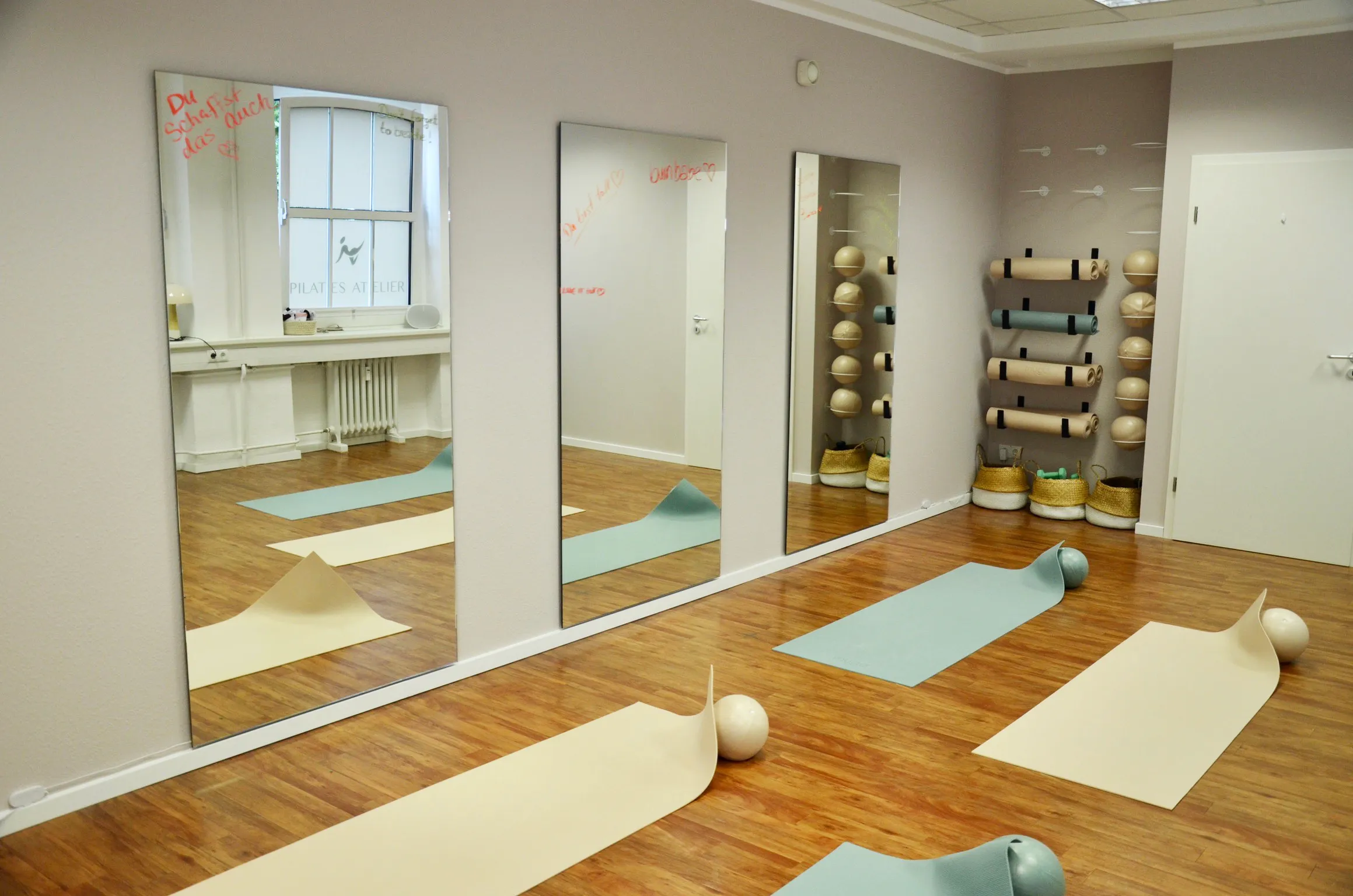 Der Trainingsraum im Pilates Atelier Volksdorf